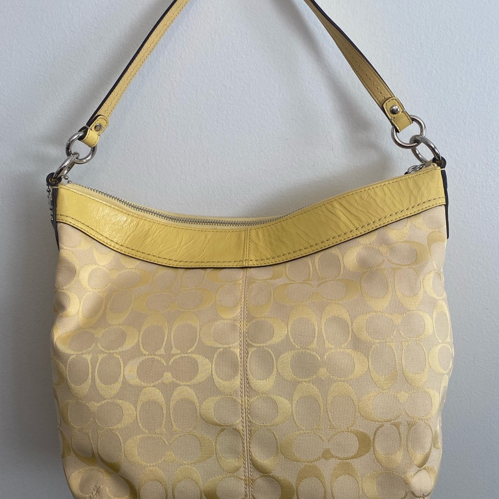 Coach Signature Yellow Shoulder Bag